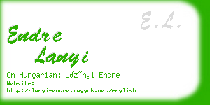 endre lanyi business card